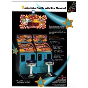 BAYTEK Star Shooter! Arcade Game Sales Brochure 1990s Amusement Flyer